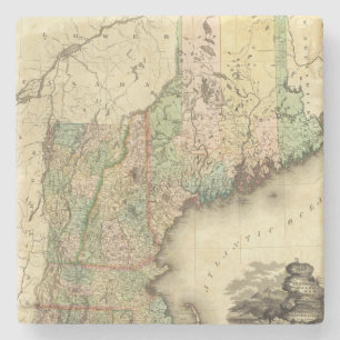Dessous-de-verre En Pierre Le Maine, New Hampshire, Vermont, le Massachusetts