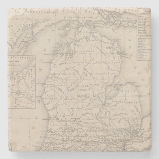 Dessous-de-verre En Pierre Le Michigan 9 (Devant)