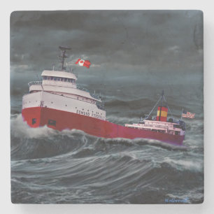 Dessous-de-verre En Pierre LE Naufrage de l'EDMUND FITZGERALD