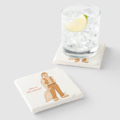 Dessous-de-verre En Pierre Le nouveau Père Noël - Joyeux Noël ! (Côté)