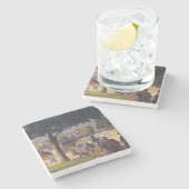 Dessous-de-verre En Pierre Le Palais s'est levé, Paris (Côté)