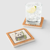 Dessous-de-verre En Pierre Le panda… (Côté)