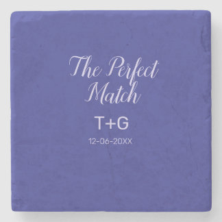 Dessous-de-verre En Pierre Le parfait accord royal bleu luxe ajout couple nom