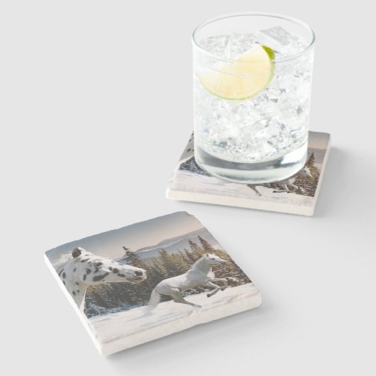 Dessous-de-verre En Pierre Le pays des merveilles d'hiver (Côté)