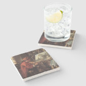 Dessous-de-verre En Pierre Le peintre dans son studio (par François Boucher) (Côté)