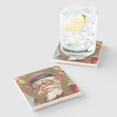 Dessous-de-verre En Pierre Le Père Noël connaît Noël (Côté)