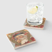 Dessous-de-verre En Pierre Le père noël sait Noël (Côté)