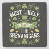 Dessous-de-verre En Pierre Le Plus Probable À Démarrer Le St patrick Shenanig (Devant)