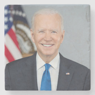 Dessous-de-verre En Pierre Le président Joe Biden Portrait de la Maison Blanc
