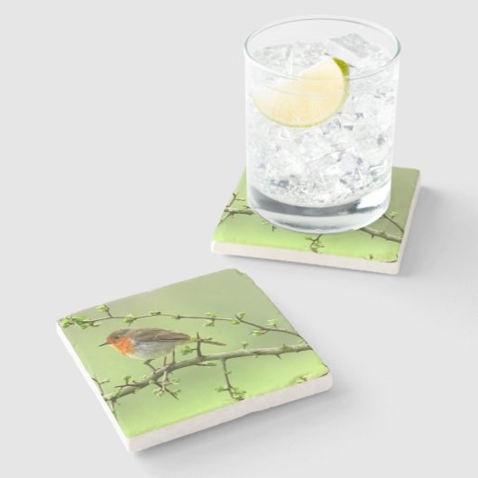 Dessous-de-verre En Pierre Le Robin (Côté)