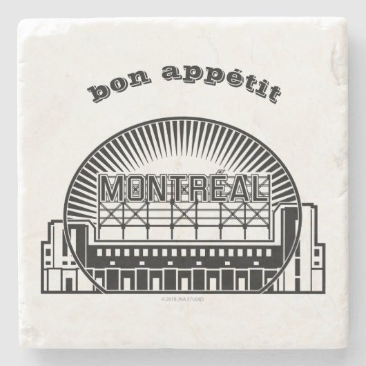 Dessous-de-verre En Pierre Le site de Montréal (Devant)