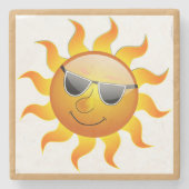 DESSOUS-DE-VERRE EN PIERRE LE SOLEIL DU COOL (Devant)
