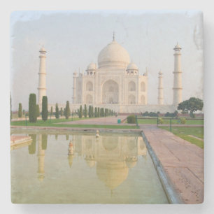 Dessous-de-verre En Pierre Le Taj Mahal paisible et calme au lever du soleil,