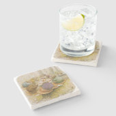 Dessous-de-verre En Pierre Le Tea Party des crapauds (par Beatrix Potter) (Côté)