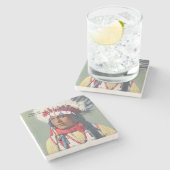 Dessous-de-verre En Pierre Le veau du buffle (Côté)