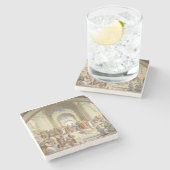 Dessous-de-verre En Pierre L'école de Raphael d'Athènes (Côté)