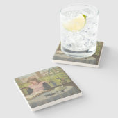 Dessous-de-verre En Pierre Lecture (Côté)