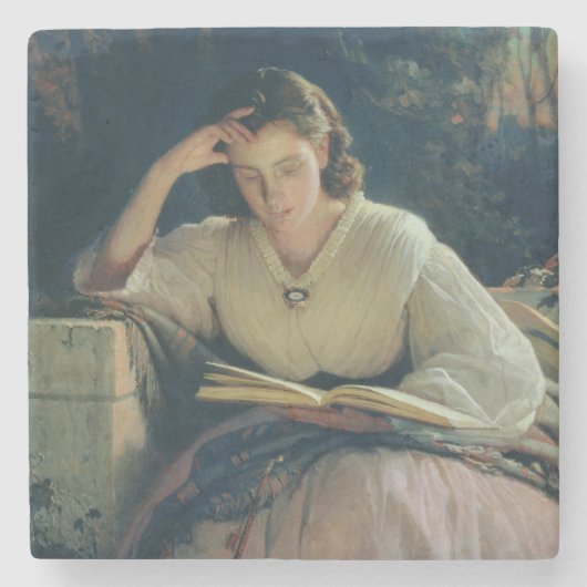 Dessous-de-verre En Pierre Lecture, 1863 (Devant)