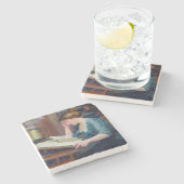 Dessous-de-verre En Pierre Lecture de 2 (Côté)