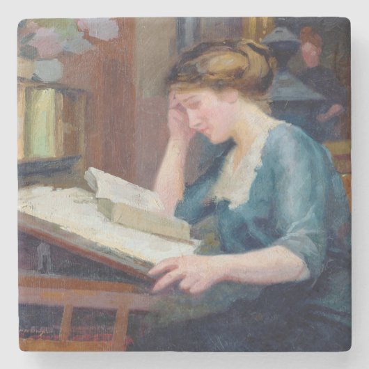 Dessous-de-verre En Pierre Lecture de 2 (Devant)