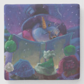 Dessous-de-verre En Pierre Lecture hivernale (Devant)