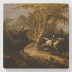 Dessous-de-verre En Pierre Légende du Fantôme de Halloween du Cavalier sans T