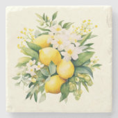 Dessous-de-verre En Pierre Lemon Bouquet with White Blossoms (Devant)