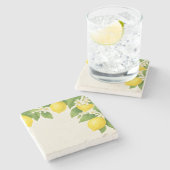 Dessous-de-verre En Pierre Lemon Grove Aquarelle (Côté)