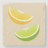 Dessous-de-verre En Pierre Lemon & Lime Citrus Stone Coaster (Devant)