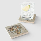 Dessous-de-verre En Pierre Léon Venise (Côté)