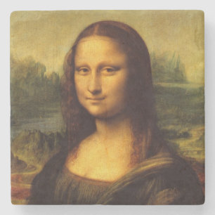 Dessous-de-verre En Pierre Leonardo Da Vinci Mona Lisa Peinture d'Art