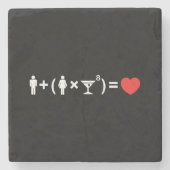 Dessous-de-verre En Pierre L'équation d'amour pour les femmes (Devant)