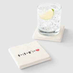 Dessous-de-verre En Pierre L'équation d'amour pour les hommes