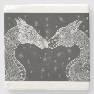 Dessous-de-verre En Pierre Les amants (deux dragons) Coster