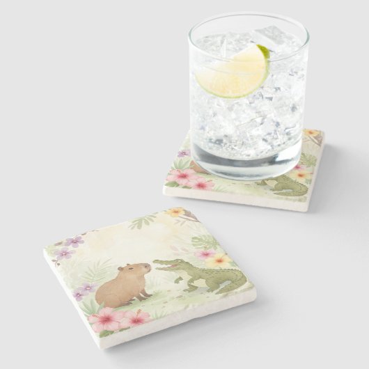 Dessous-de-verre En Pierre Les amis inattendus (Côté)