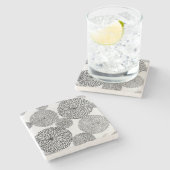 Dessous-de-verre En Pierre Les chrysanthèmes de l'école japonaise (Côté)