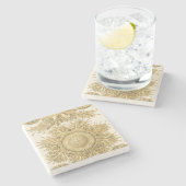 Dessous-de-verre En Pierre Les créatures de la mer d'or (Côté)