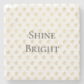 Dessous-de-verre En Pierre Les étoiles d'or brillent (Devant)