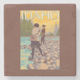 Dessous-de-verre En Pierre Les femmes pilotent l'affiche de voyage de