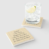 Dessous-de-verre En Pierre Les fleurs blanches Abstraite gratitude (Côté)