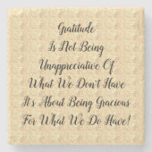 Dessous-de-verre En Pierre Les fleurs blanches Abstraite gratitude (Devant)