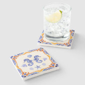 Dessous-de-verre En Pierre Les hippocampes méditerranéens (Côté)