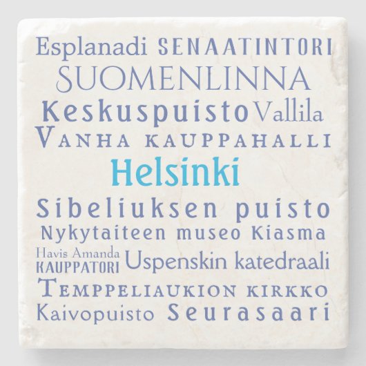 Dessous-de-verre En Pierre Les monuments d'Helsinki (Devant)