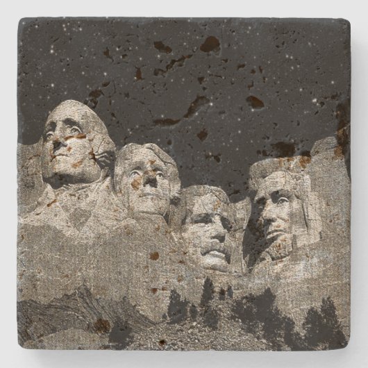 Dessous-de-verre En Pierre Les présidents américains Mount Rushmore, (Devant)