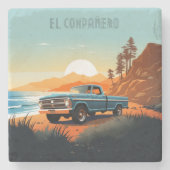 Dessous-de-verre En Pierre Les souvenirs de plage (Devant)