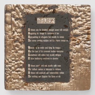 Dessous-de-verre En Pierre Les visages du péché