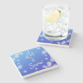 Dessous-de-verre En Pierre Let it Snow coasters (Côté)