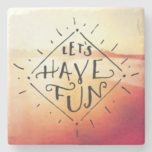 Dessous-de-verre En Pierre Lets ont l'amusement (Devant)