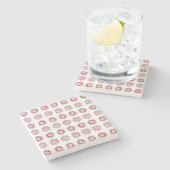 Dessous-de-verre En Pierre Letton motif géométrique du soleil du matin VII (Côté)