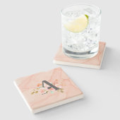 Dessous-de-verre En Pierre Lettre A (Côté)